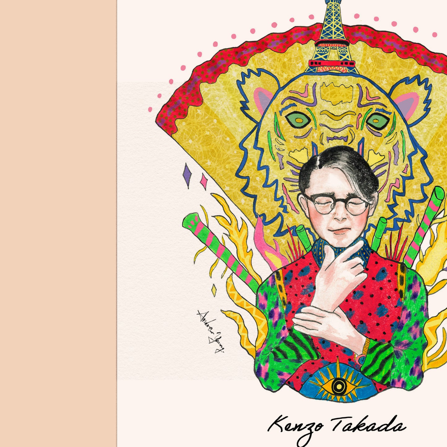 Kenzo Takada アートプリントポストカード
