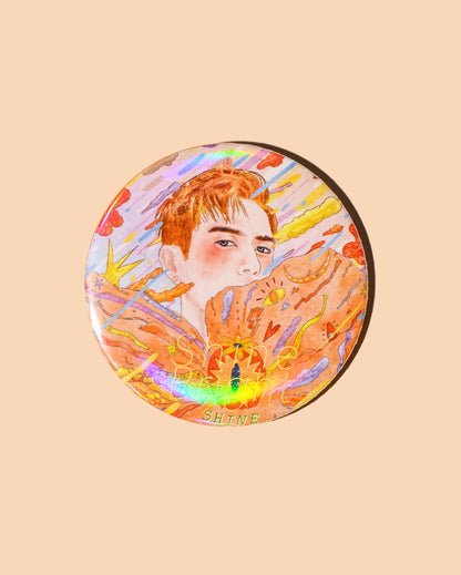 Shine Bright イラスト缶バッジ